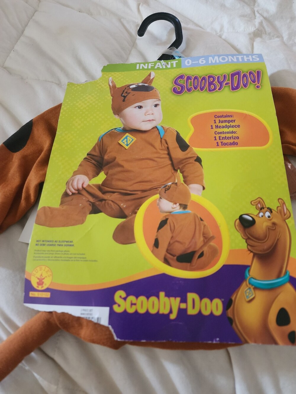 Scooby Doo Infant Haloween Costume New In Package 0-6 Months. Rubie's